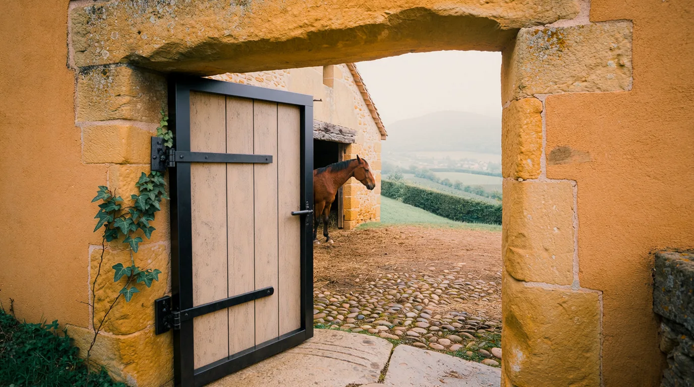 Entrée, Les Écuries de Montcarra, centre équestre à Montcarra
